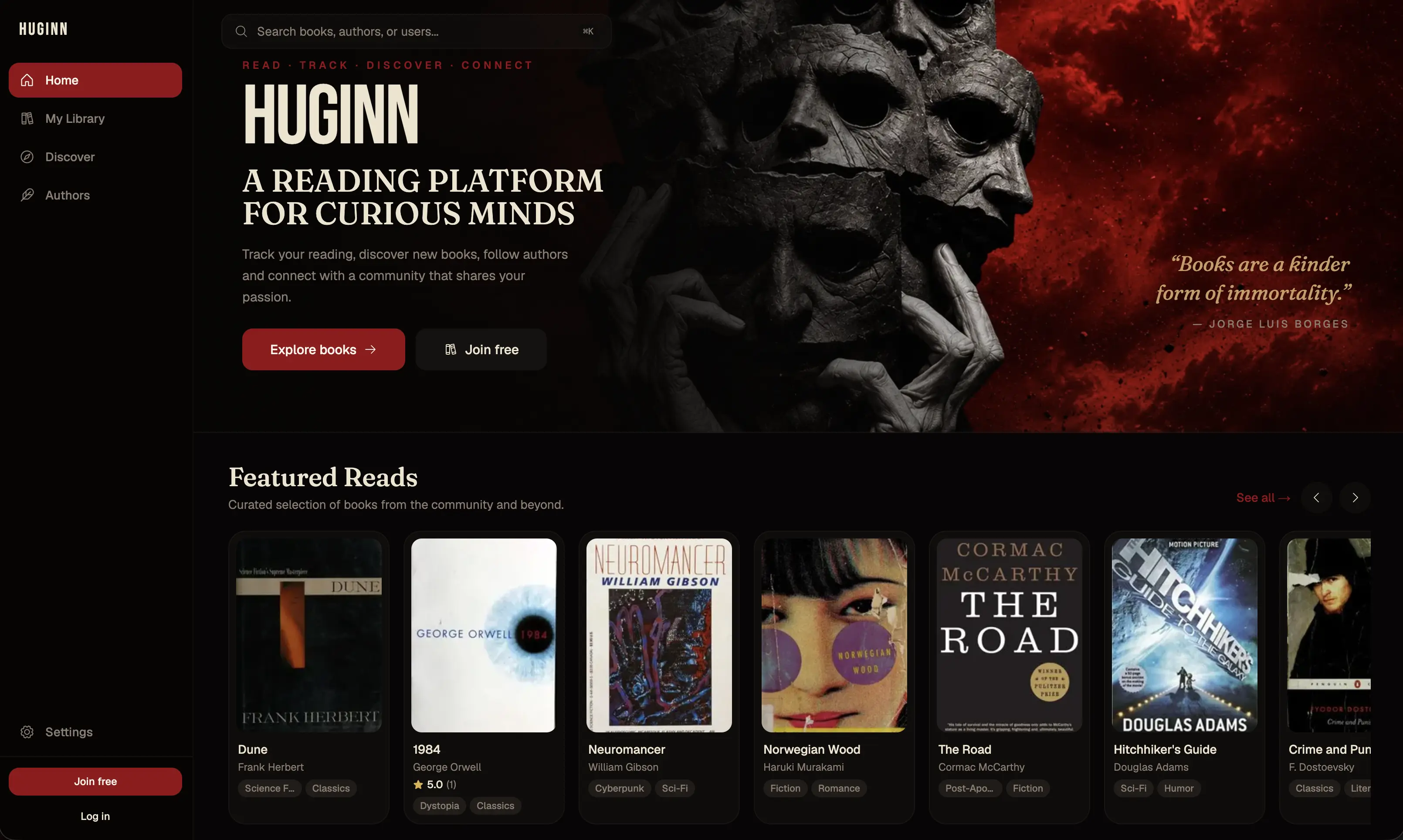 Huginn app screenshot